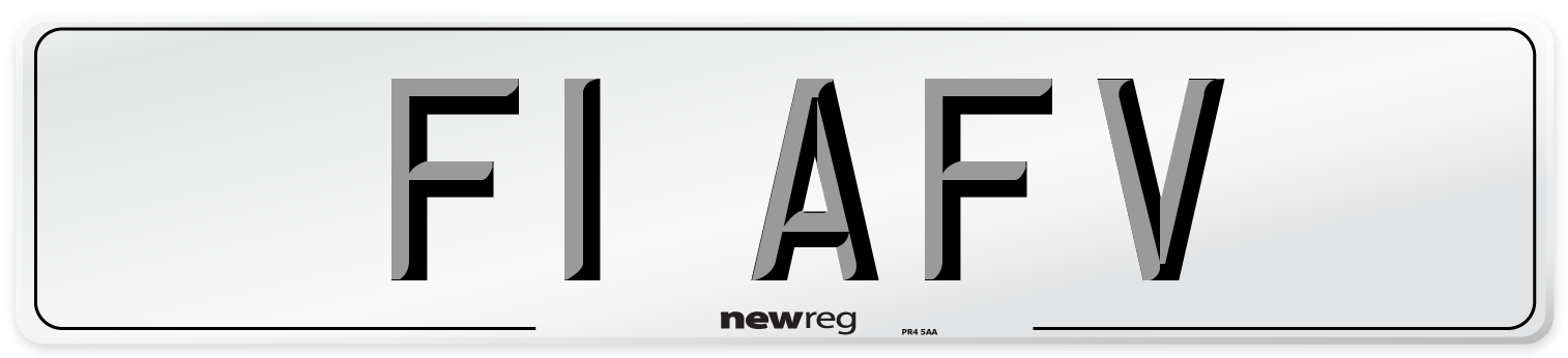 F1 AFV Front Number Plate