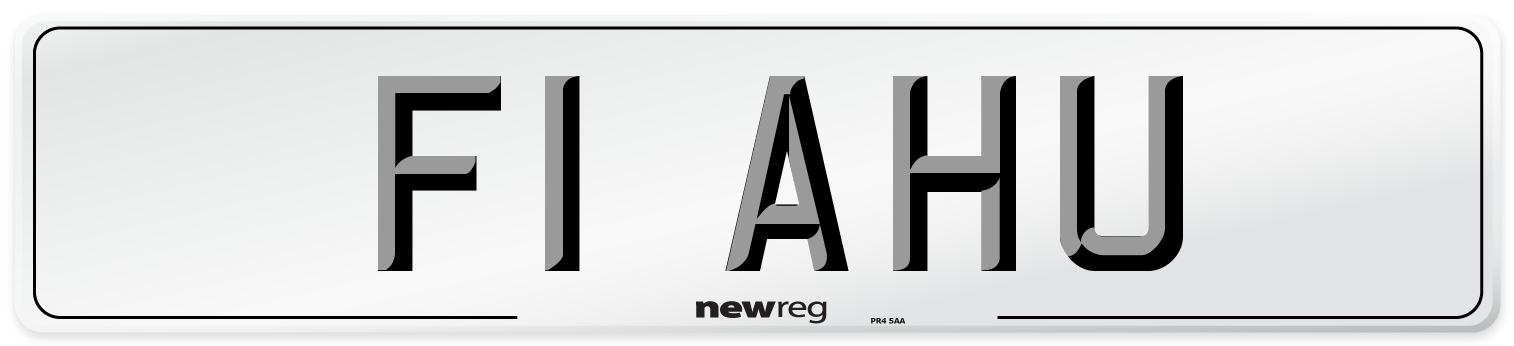 F1 AHU Front Number Plate