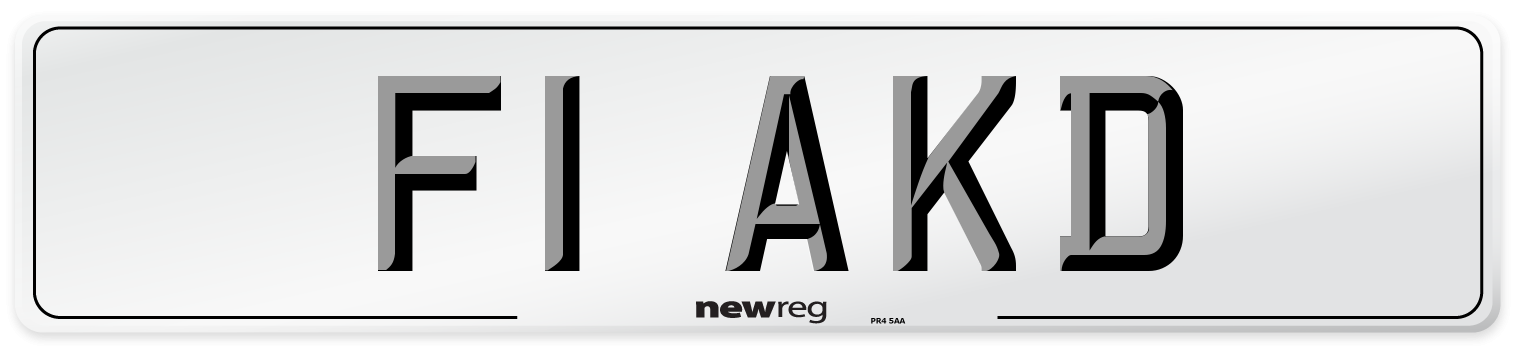 F1 AKD Front Number Plate