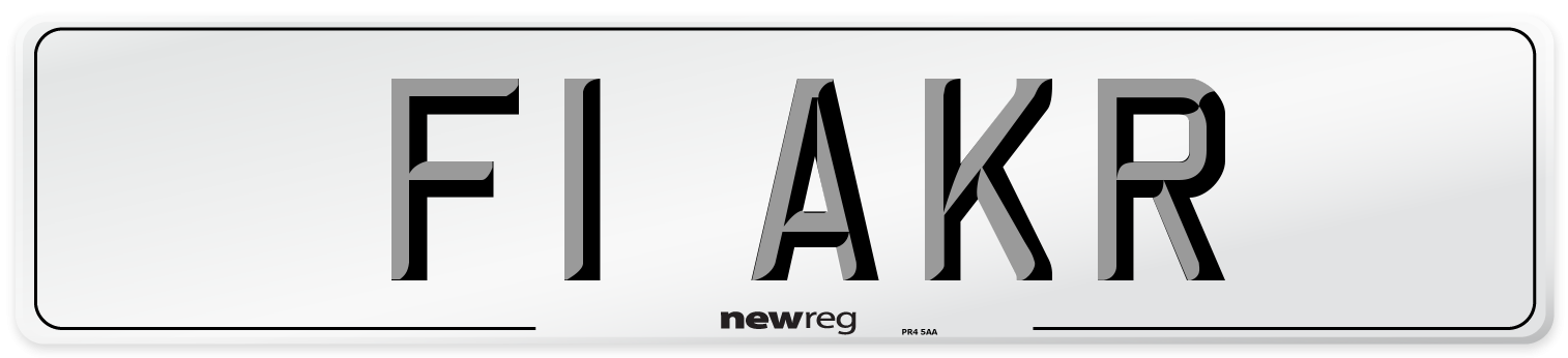 F1 AKR Front Number Plate