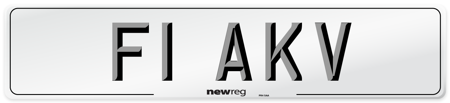 F1 AKV Front Number Plate