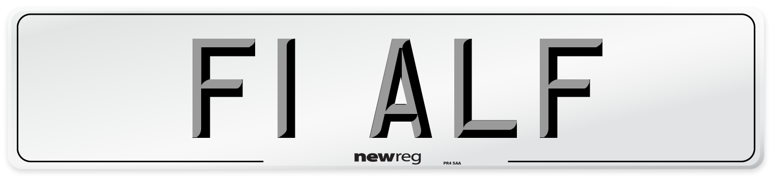 F1 ALF Front Number Plate