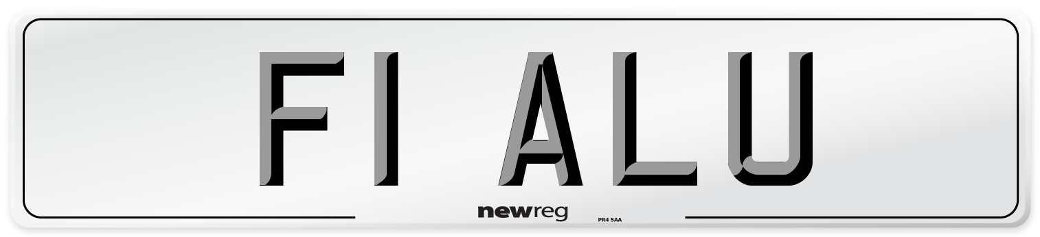 F1 ALU Front Number Plate