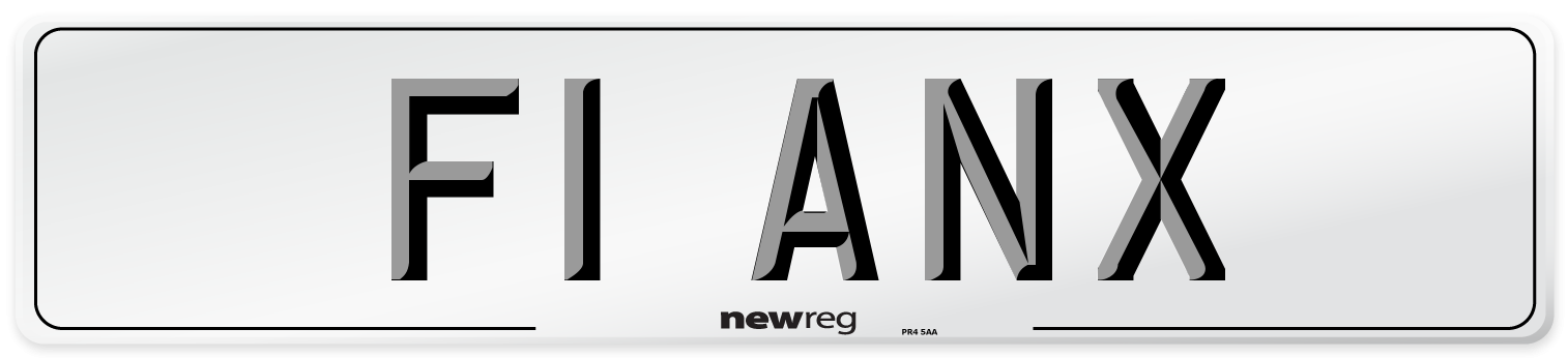 F1 ANX Front Number Plate