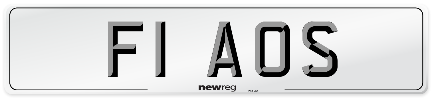 F1 AOS Front Number Plate