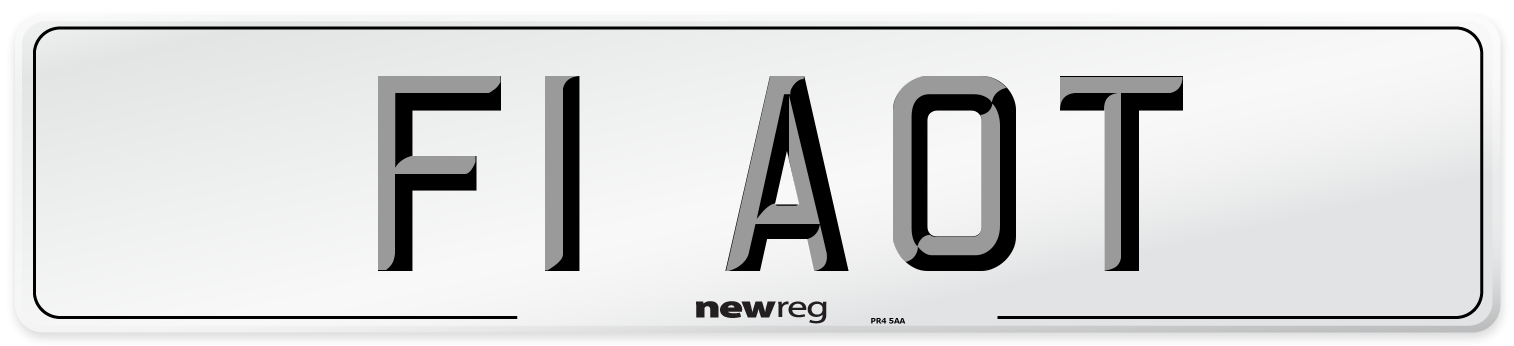 F1 AOT Front Number Plate