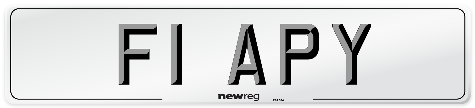 F1 APY Front Number Plate