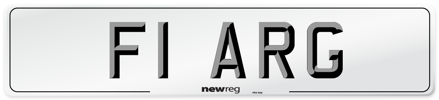 F1 ARG Front Number Plate