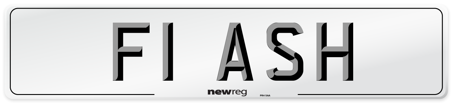 F1 ASH Front Number Plate