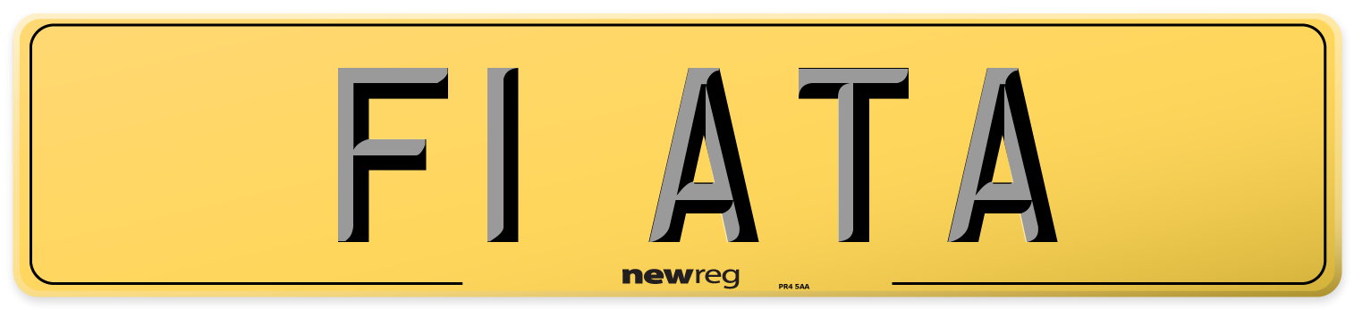 F1 ATA Rear Number Plate