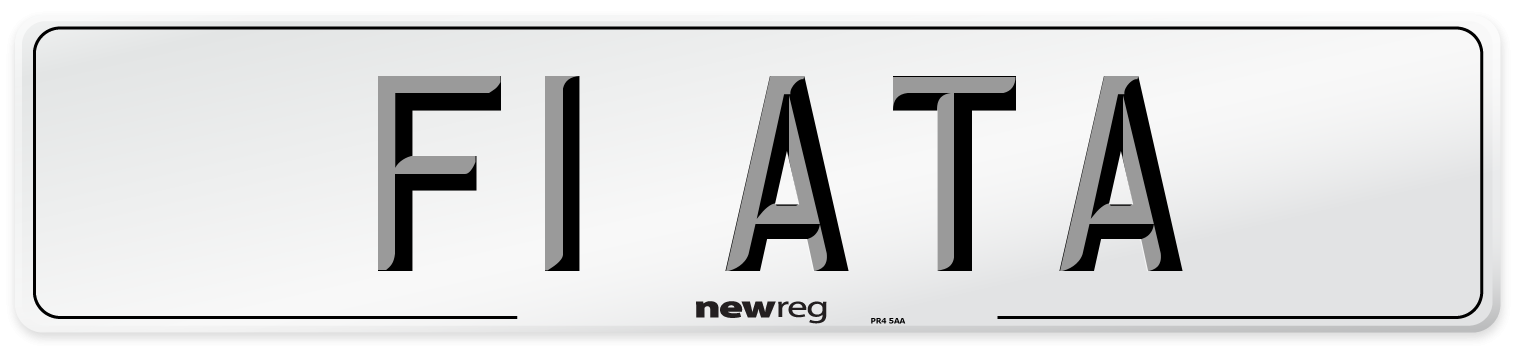 F1 ATA Front Number Plate