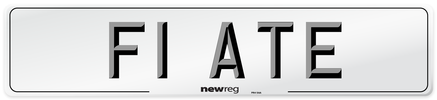 F1 ATE Front Number Plate