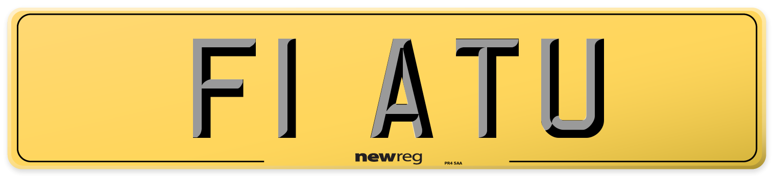 F1 ATU Rear Number Plate