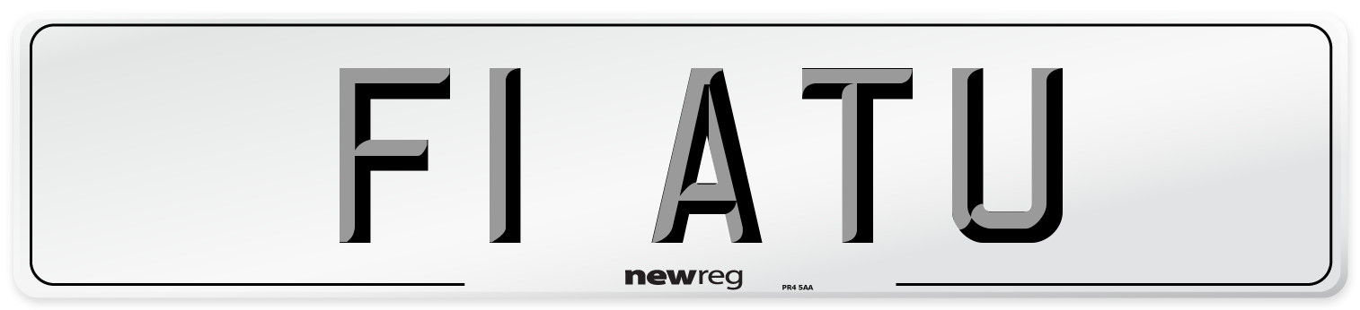 F1 ATU Front Number Plate