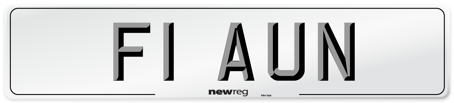 F1 AUN Front Number Plate