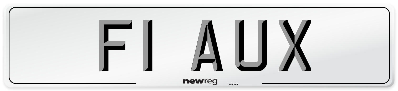 F1 AUX Front Number Plate