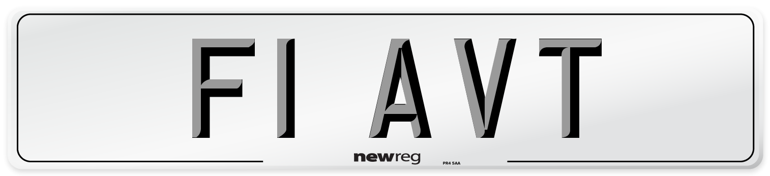 F1 AVT Front Number Plate