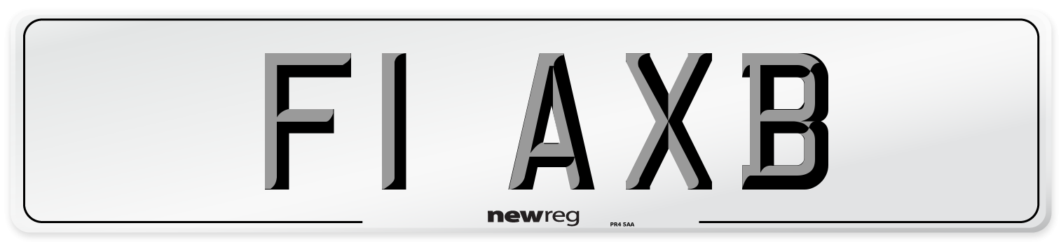 F1 AXB Front Number Plate