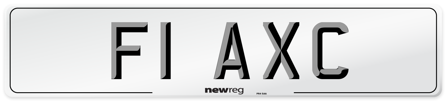 F1 AXC Front Number Plate
