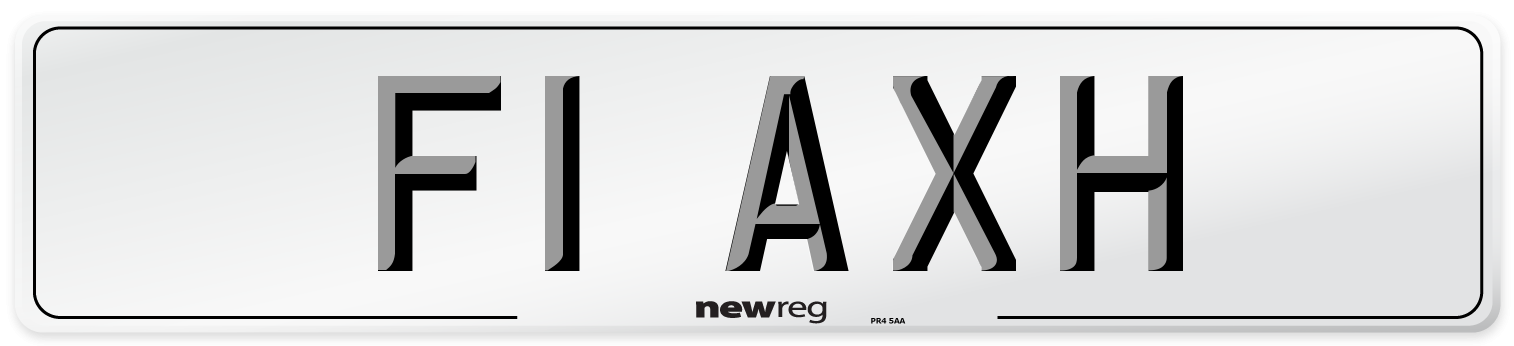 F1 AXH Front Number Plate
