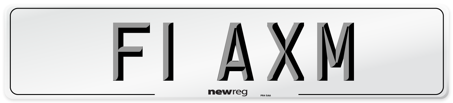 F1 AXM Front Number Plate