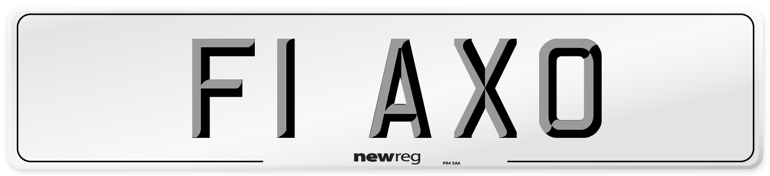 F1 AXO Front Number Plate