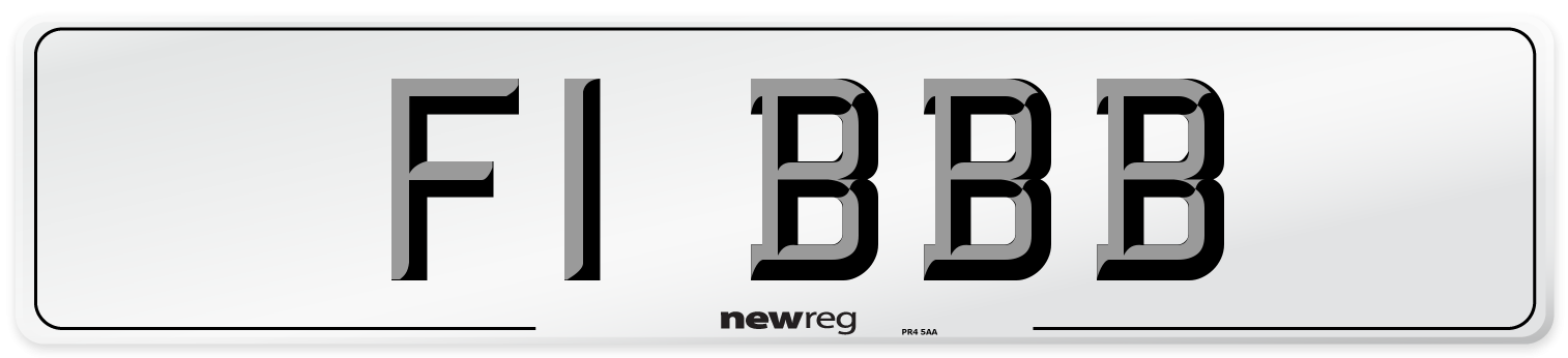 F1 BBB Front Number Plate