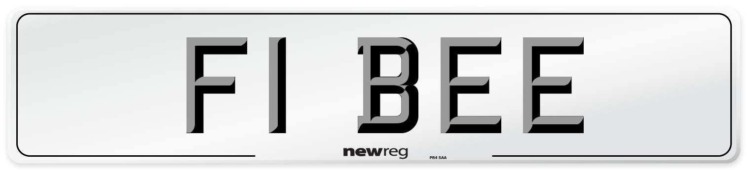 F1 BEE Front Number Plate
