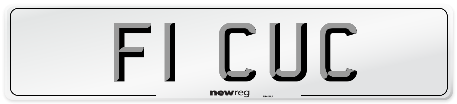 F1 CUC Front Number Plate