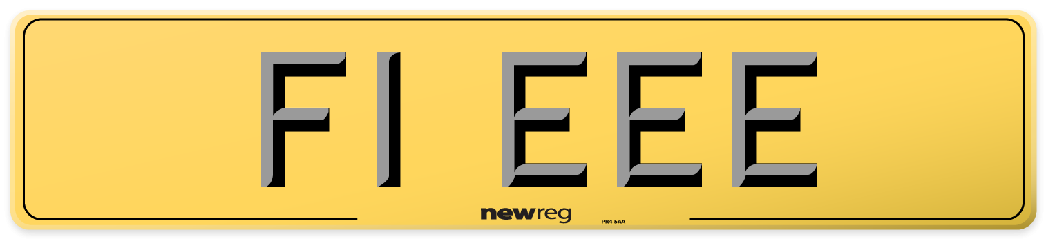 F1 EEE Rear Number Plate