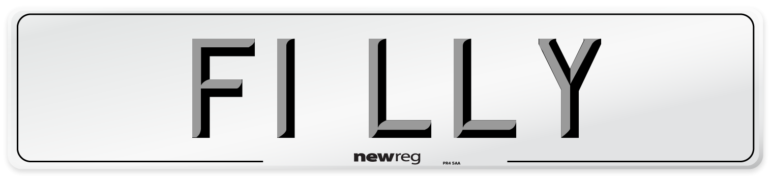 F1 LLY Front Number Plate
