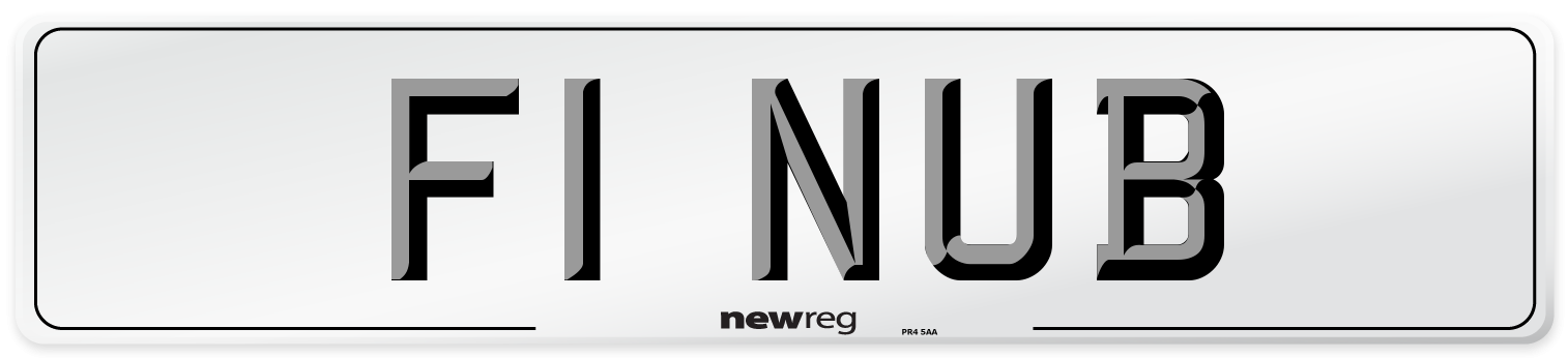F1 NUB Front Number Plate