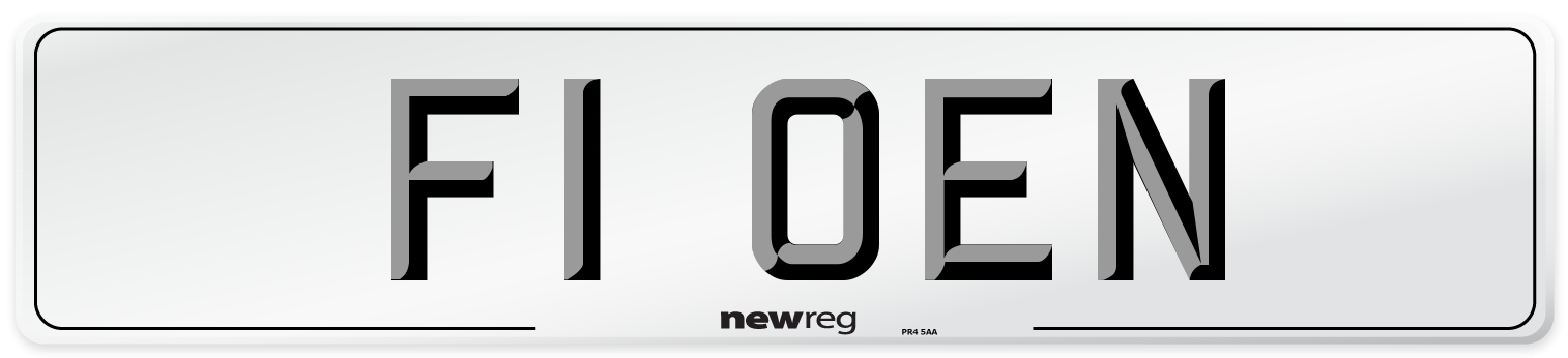F1 OEN Front Number Plate