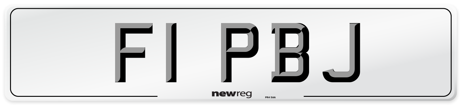 F1 PBJ Front Number Plate