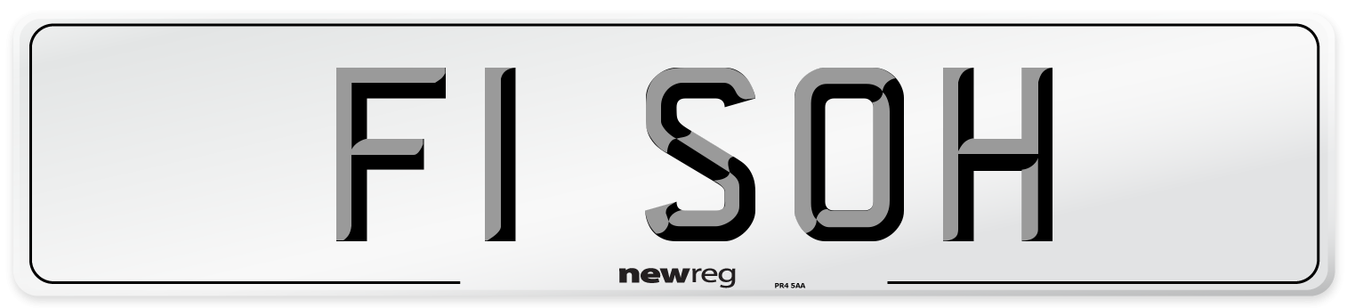 F1 SOH Front Number Plate