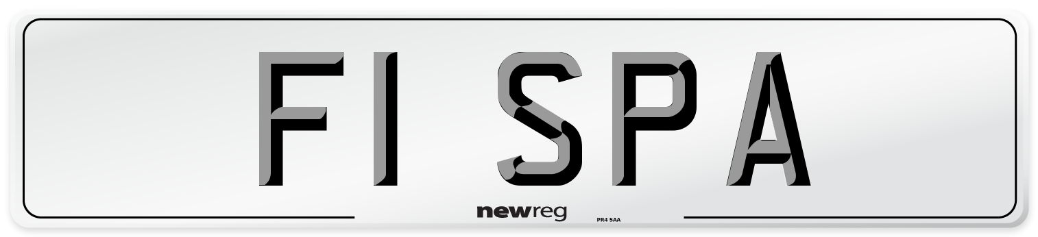 F1 SPA Front Number Plate