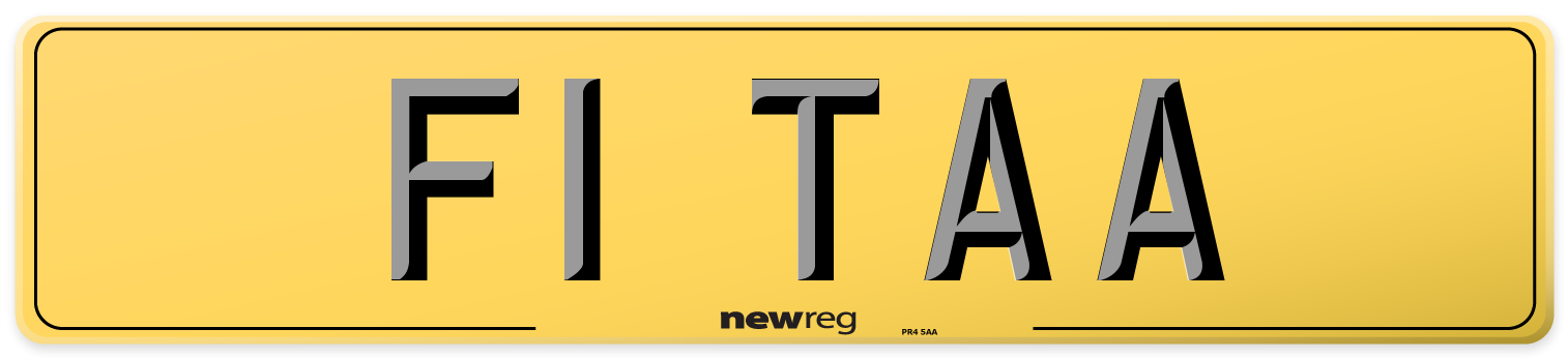 F1 TAA Rear Number Plate