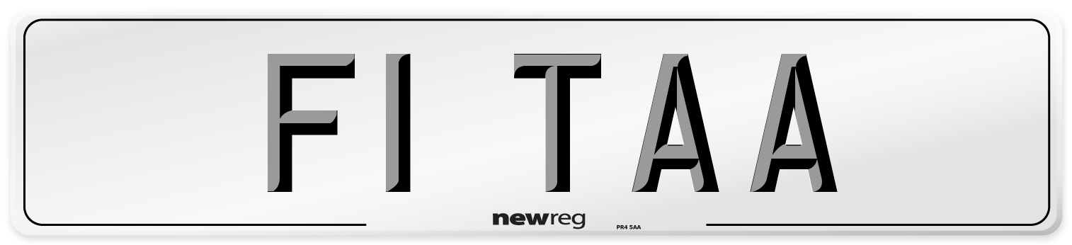 F1 TAA Front Number Plate