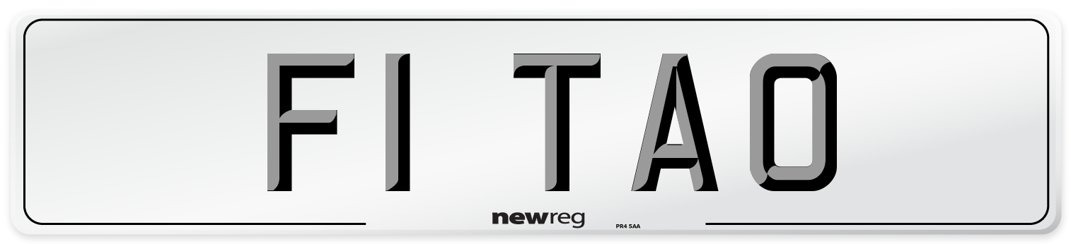 F1 TAO Front Number Plate