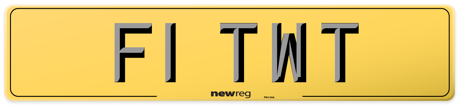 F1 TWT Rear Number Plate
