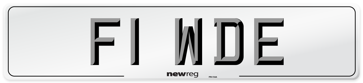 F1 WDE Front Number Plate