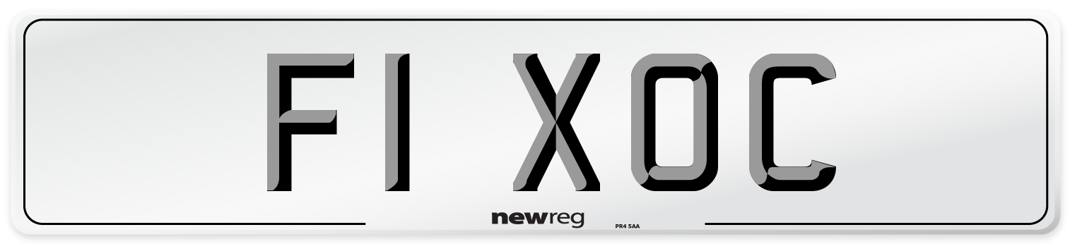 F1 XOC Front Number Plate