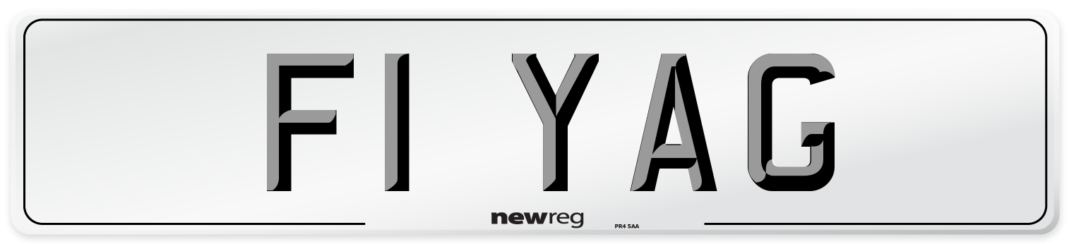 F1 YAG Front Number Plate