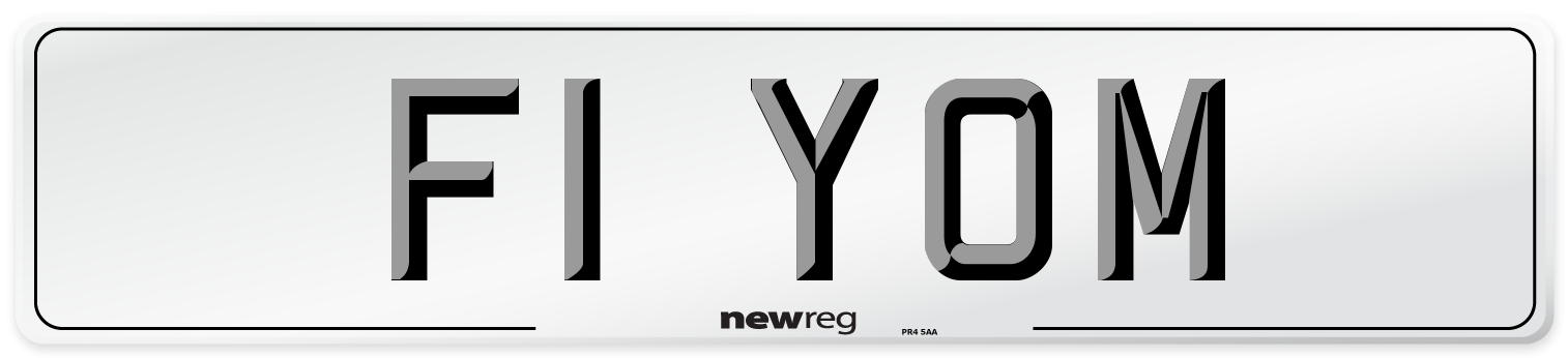 F1 YOM Front Number Plate