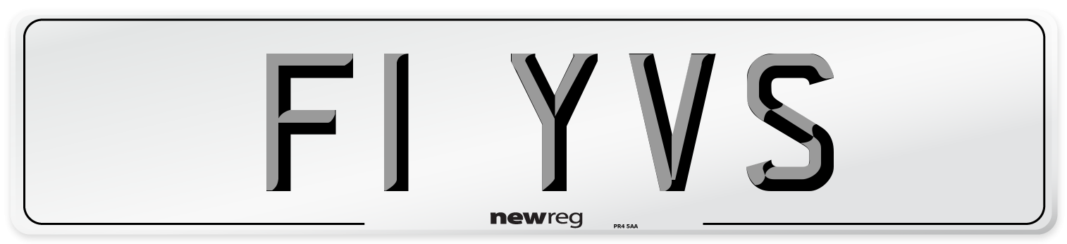 F1 YVS Front Number Plate
