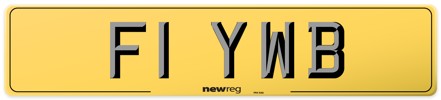 F1 YWB Rear Number Plate