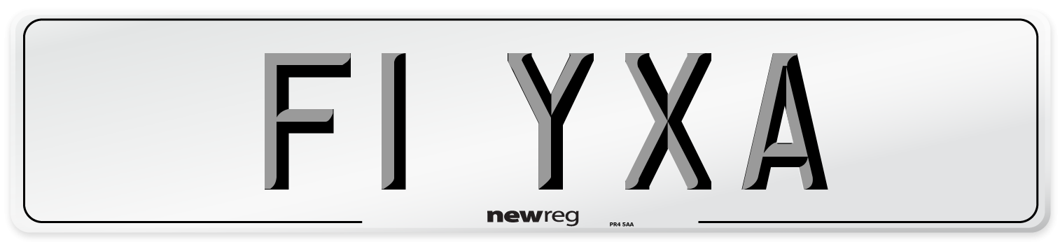 F1 YXA Front Number Plate