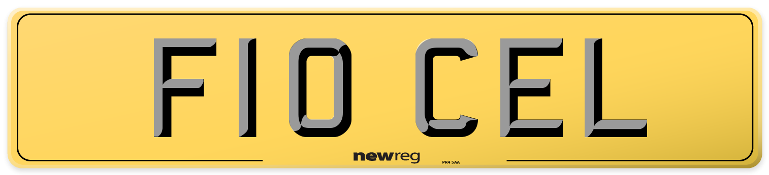 F10 CEL Rear Number Plate