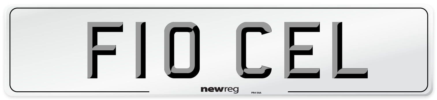 F10 CEL Front Number Plate
