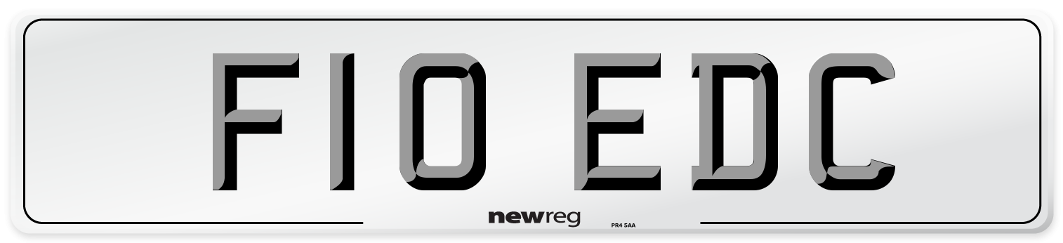F10 EDC Front Number Plate
